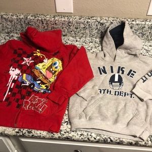 - Two Boys Hooded Sweatshirts size 4